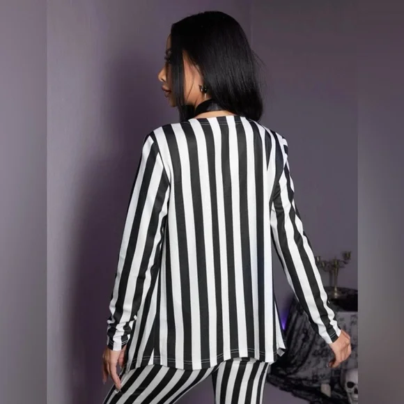 Women’s 2 Piece Black & White Long-sleeve Cardigan & Flared Jegging! - Picture 5 of 11